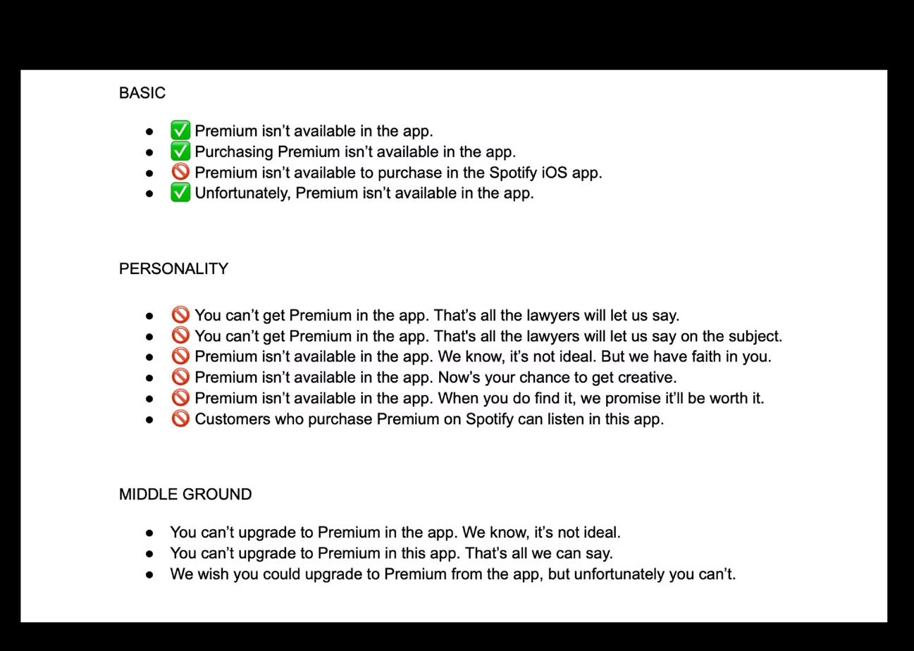 Disclaimer copy exploration across Basic, Personality, and Middle Ground approaches
